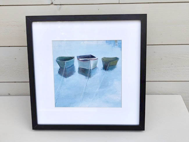 Impression photo des barques de Concarneau 20x20 cm sur papier lustré