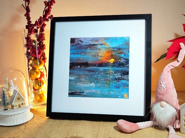 Impression photo coucher de soleil 20x20 cm sur papier lustré