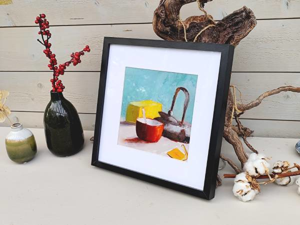 Impression photo heure du thé 20x20 cm sur papier lustré