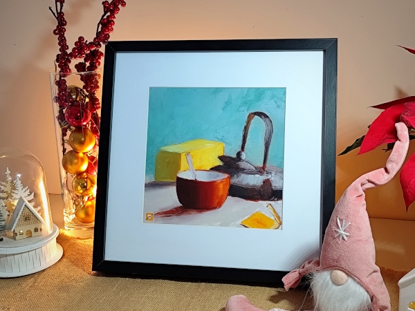 Impression photo heure du thé 20x20 cm sur papier lustré