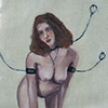 Enchaînée - Huile sur toile 30-40cm - 2024