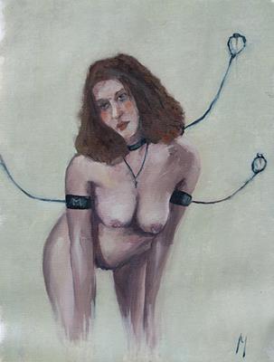 Enchaînée - Huile sur toile 30-40cm - 2024